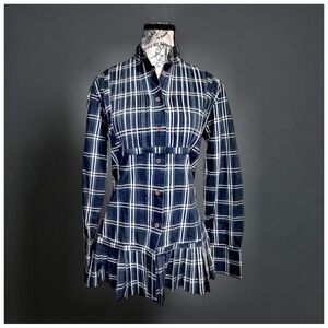 Vintage Bell Plaid Tailored Dress | Size 4 | Mid-Century Craftsmanship